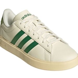 NWT Adidas Men's Off-White and Green Sneakers
